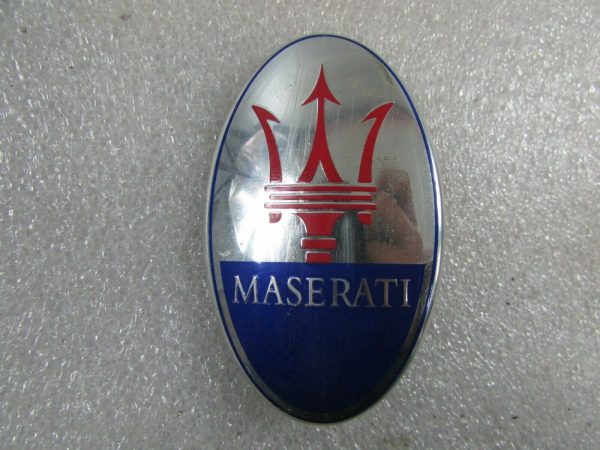 2005-2006 Maserati M138, Front Bumper Emblem, Used, P/N 67389900