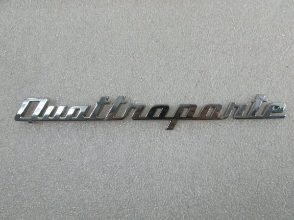 Maserati Quattroporte, Rear Script Emblem, Used, P/N 670006892