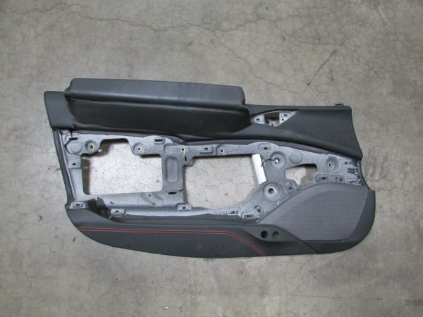 Ferrari 488 LH Left Main Door Trim Panel, Black w/ Red Stitch, Deployed Bag Used