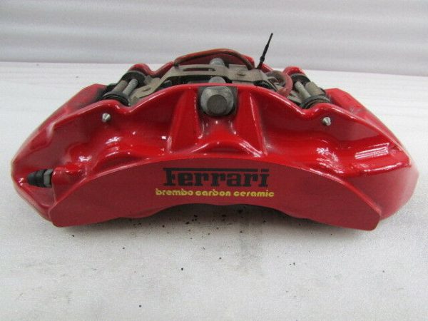 Ferrari California, LH Front Brake Caliper, CCM Style, Red, Used, P/N 251510